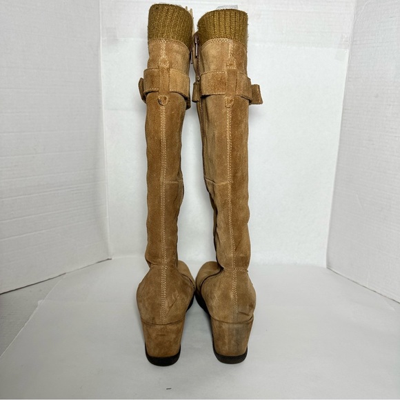 A.N.A | A New Approach Light Brown Tall Suede Wedge Boots | Size 10 - Picture 5 of 14